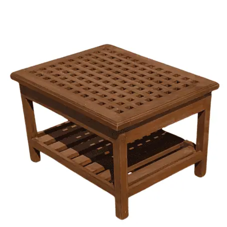 Wood Grate Coffee Table No Background