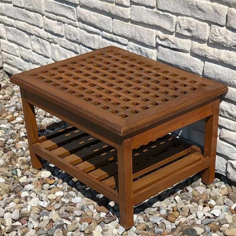 Wood Grate Coffee Table