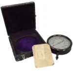 1940s Ashcroft Pressure Gauge with Original Testing Paperwork 00