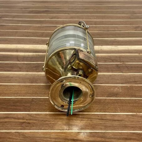 Clear Fresnel Lens Brass Tranberg Piling Light (5) Wiring View