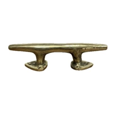Nautical 8.25 Inch Brass Boat Cleat -white