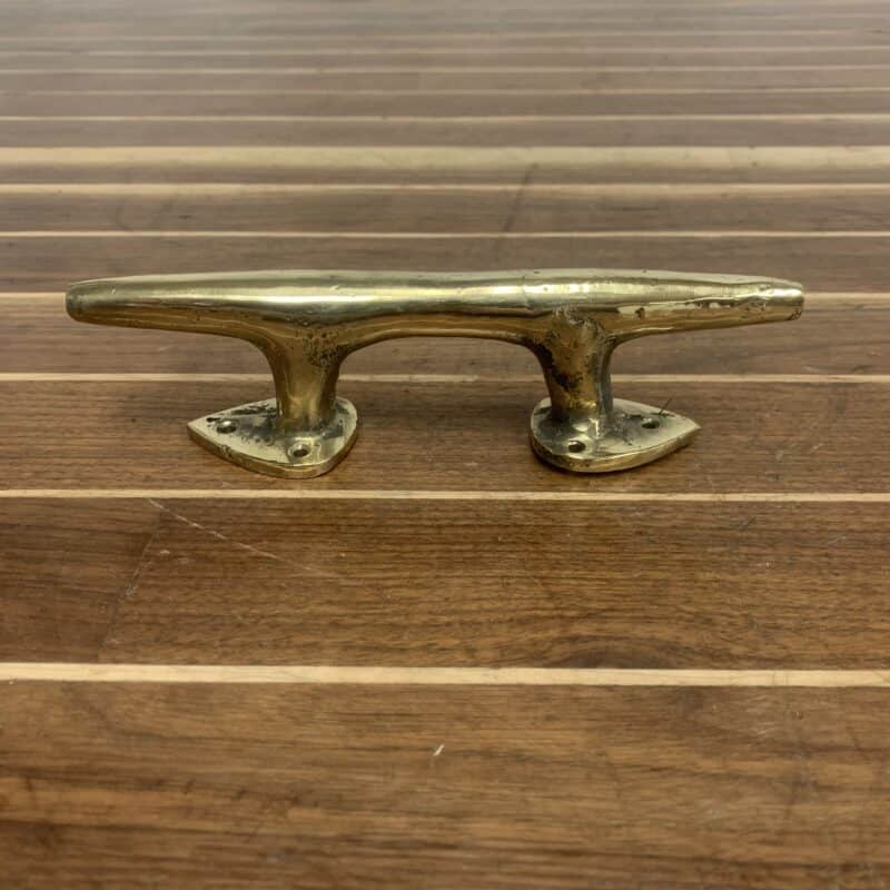 Nautical 8 14 Inch Brass Boat Cleat -full view