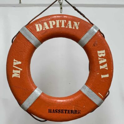 Salvaged MV Dapitan Bay 1 Basseterre Life Ring-front