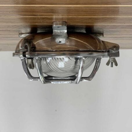 Vintage Aluminum Hexagon Bar Ceiling Light 03 - Copy side view