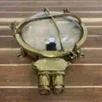 Vintage Brass Cross Bar Ceiling Light - conduits