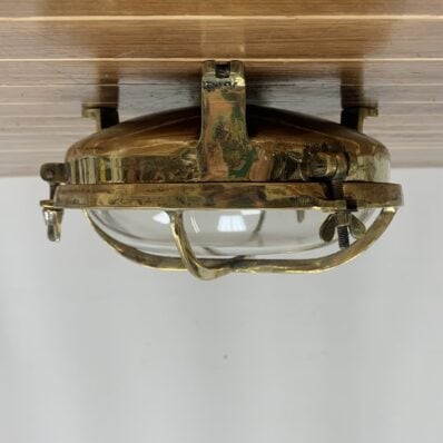Vintage Brass Cross Bar Ceiling Light - ceiling