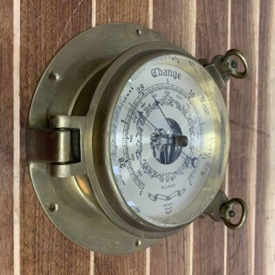 Vintage Brass Prediction Barometer-on wall