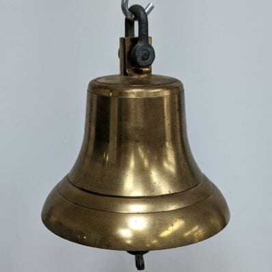 Vintage Brass Ship's Bell - 12 Diameter with Anchor Shackle 04