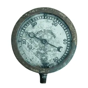 Vintage General Electric Weathered Ashcroft New York Gauge 1-23 00