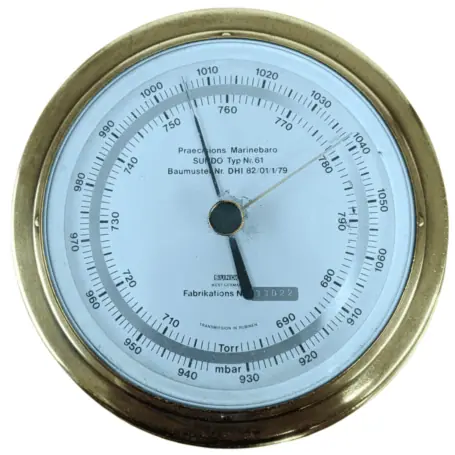 Vintage German Barometer Praecisions Marineboro 00