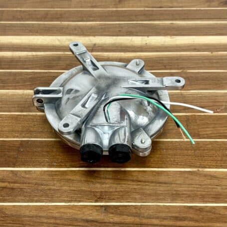 Vintage Round Aluminum Ceiling Light Wiring View