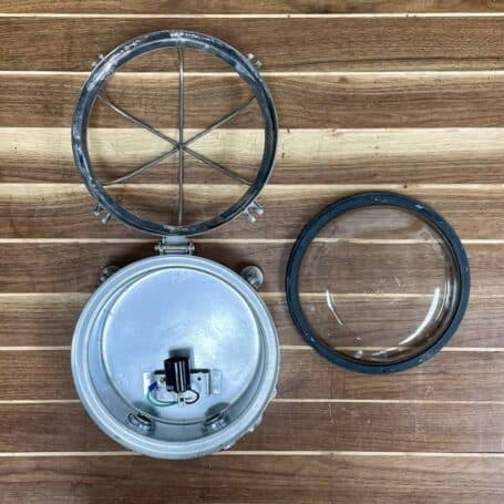 Vintage Stainless Steel Ceiling Light, 3 Bar (3) Socket View