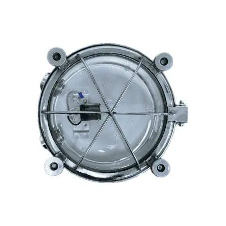 White background: Vintage Stainless Steel Ceiling Light, 3 Bar