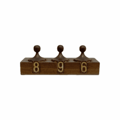 White Background: Vintage Wooden Ship's Course Indicator Box