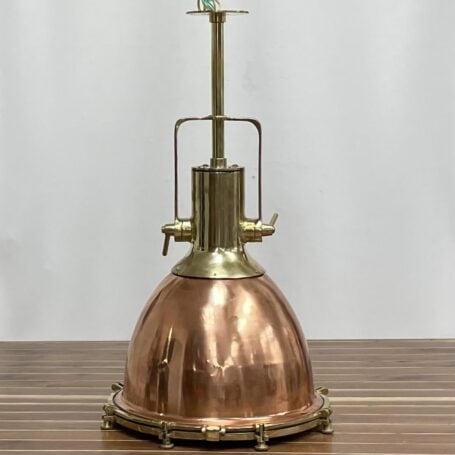 Copper And Brass Large Pendant Light Smooth 04 front