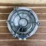 Top View: Large Vintage Round Aluminum Ceiling Light