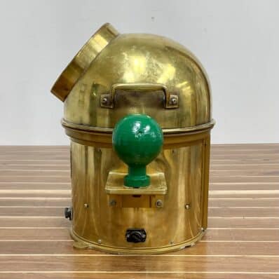 Small Vessel Brass Binnacle with Magnetic Compass side view