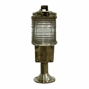 Small Vintage Clear Fresnel Lens Post Light