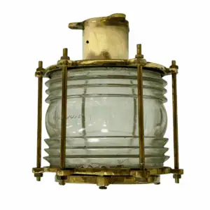Brass Nautical Ceiling Light With Bolts – Main View