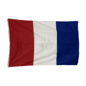 Large tricolor maritime signal flag displayed against a white background.