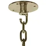Brass Ceiling Mount with Open Hook for Wiring
