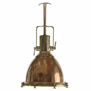 Copper And Brass Large Pendant Light Smooth