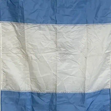 Guatemala flag 60x36 laid flat showing full design and original rope loops