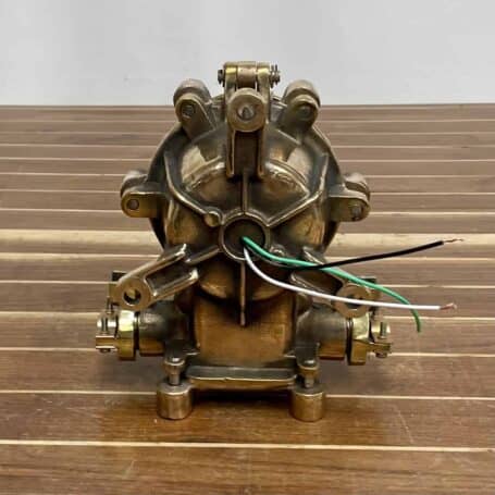 Vintage Brass Ceiling Light - Explosion Proof Nautical Fixture Wiring View