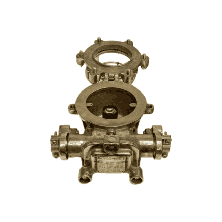 Vintage Brass Ceiling Light - Explosion Proof Nautical Fixture open socket view