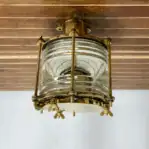 Vintage Brass Nautical Ceiling Light Side Post Moun