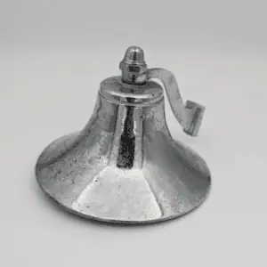 Vintage Chrome Plated Brass Fog Bell - 5.5" x 6"