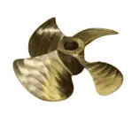 5 foot bronze ship propeller main view white background