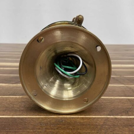 Brass Post Mounted Light With Clear Glass 08 bottom