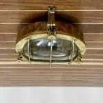 Vintage 4 Bar Combination Brass Ceiling Light