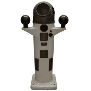 Vintage Brass and White Painted Binnacle