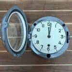 Vintage Russian Submarine Clock, made in 1986 Open View