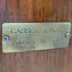 Cassens & Plath Brass Manufacturing Plate