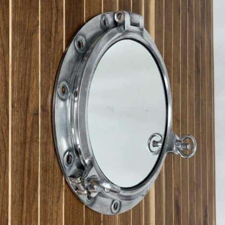 Porthole Mirror - Ship Salvaged Nautical Decor - Two Dogs, 21.25" Porthole Mirror - Ship Salvaged Nautical Decor - Two Dogs, 21.25"