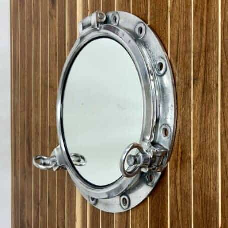 Porthole Mirror - Ship Salvaged Nautical Decor - Two Dogs, 21.25" Porthole Mirror - Ship Salvaged Nautical Decor - Two Dogs, 21.25"
