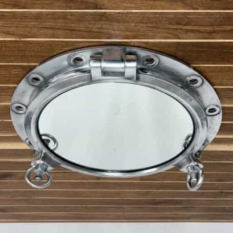 Porthole Mirror - Ship Salvaged Nautical Decor - Two Dogs, 21.25" Porthole Mirror - Ship Salvaged Nautical Decor - Two Dogs, 21.25"