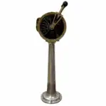 Vintage Wilkens & Co Ship Telegraph full front view with pedestal