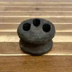Side view showing natural wood patina and aged texture