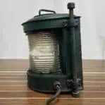 side view with old wiring on the brass ships lantern