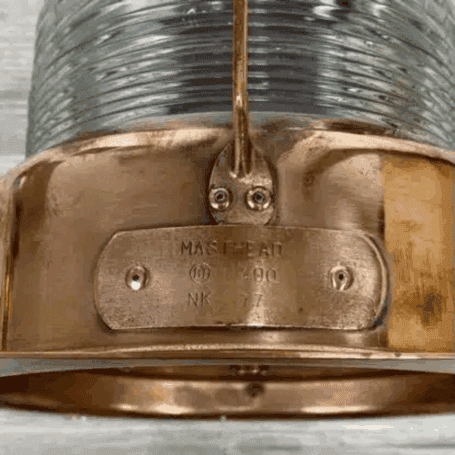 225 Degree Copper Clear Fresnel Lens Light (2) Front plate detail