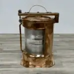 Copper Fresnel lens light – left side view