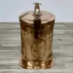 Copper Fresnel lens light – back view