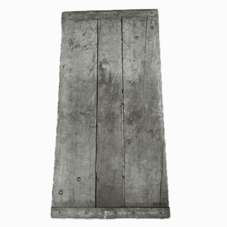 Authentic Liberty Ship Hatch Cover Full view of Liberty Ship hatch cover showing aged wood and patina