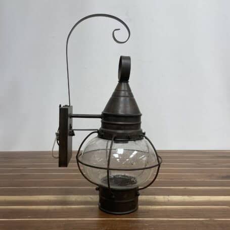 Vintage Brass Wall Lantern 05 Vintage Brass Wall Lantern side view