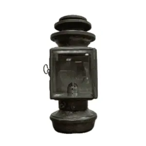 main photo of the Vintage Brass and Steel Kerosene Carriage Lantern