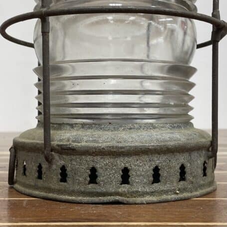 Vintage Perko Lantern - Galvanized Steel 04 bottom view of the rustic perko lantern